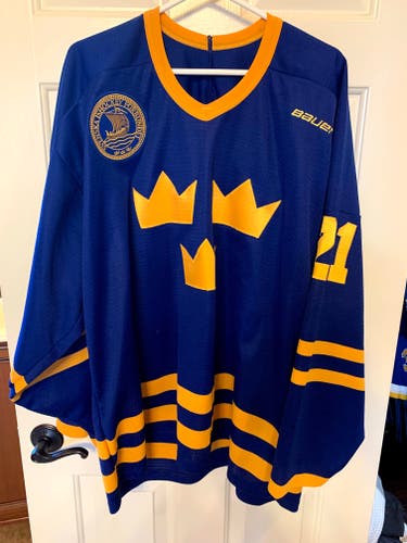 IIHF Sweden National Hockey Vintage #21 Peter Forsberg Jersey