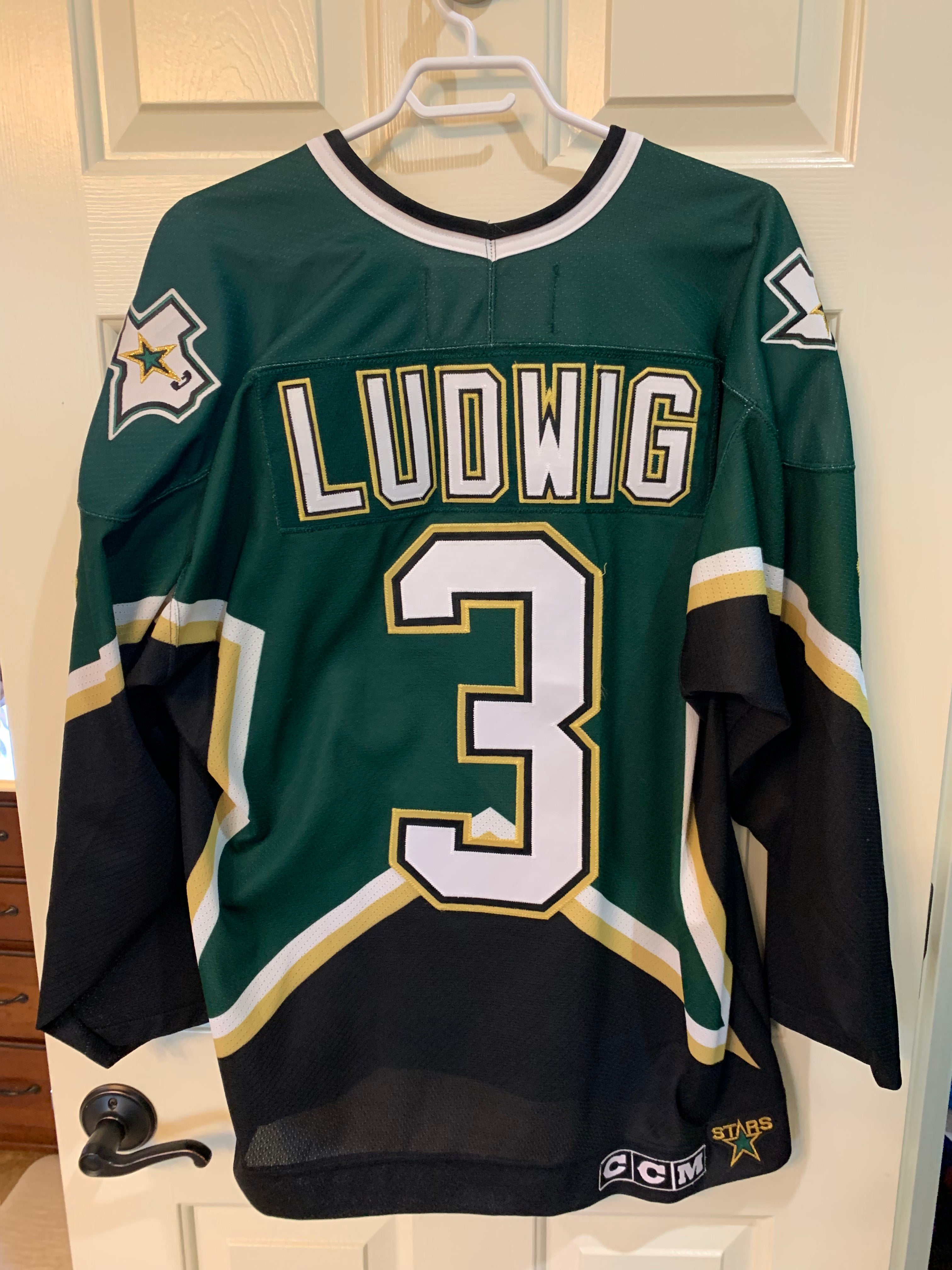 CRAIG LUDWIG  Dallas Stars 1997 Away CCM Throwback NHL Hockey Jersey