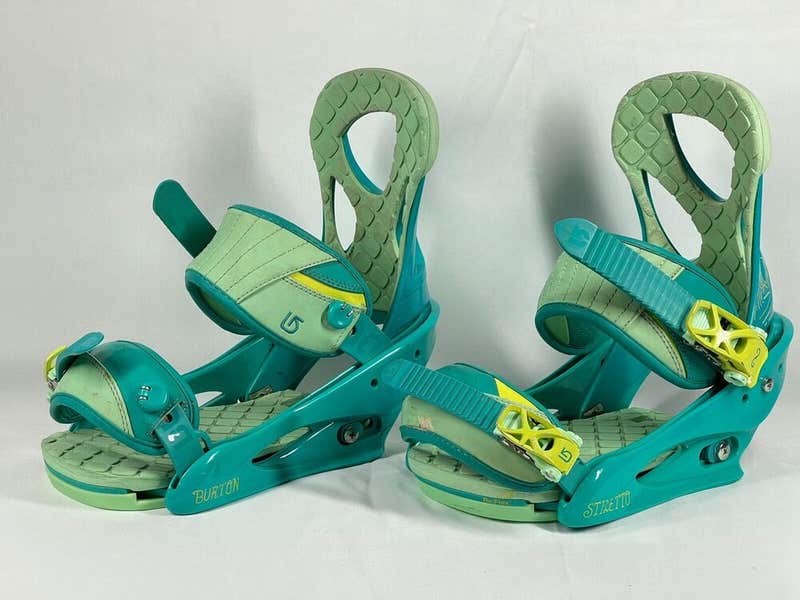 Size M (6-8) Burton Stiletto Womens Snowboard Bindings Aqua