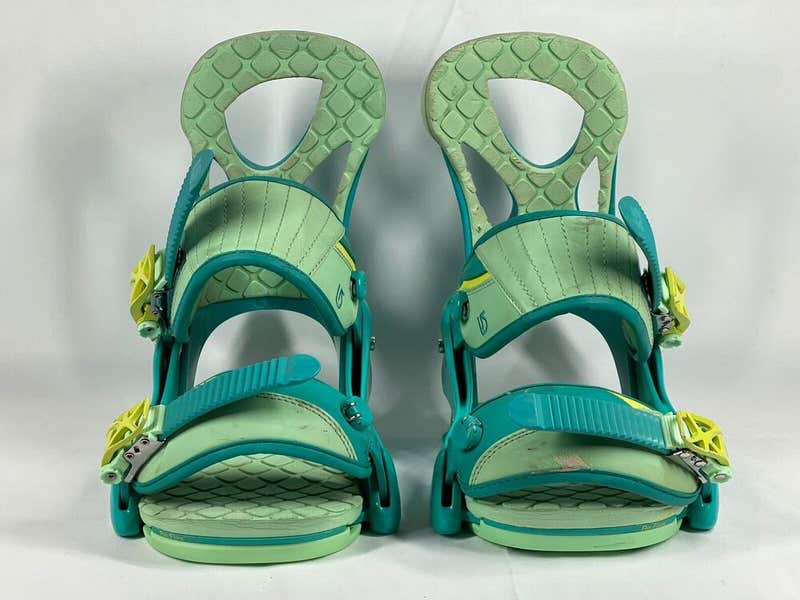 Size M (6-8) Burton Stiletto Womens Snowboard Bindings Aqua