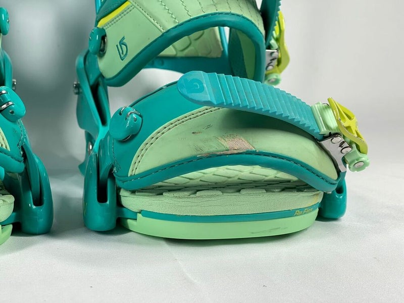 Size M (6-8) Burton Stiletto Womens Snowboard Bindings Aqua