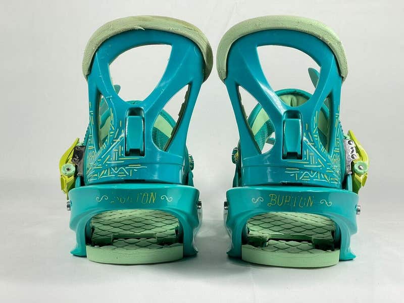 Size M (6-8) Burton Stiletto Womens Snowboard Bindings Aqua