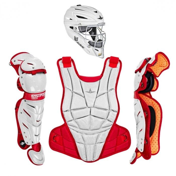 Rawlings Velo 2.0 Nocsae Youth Baseball Catcher's Set (White/Silver), Kids Unisex, Size: 9-12 Youth