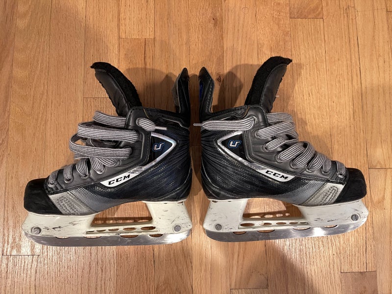 CCM U+ Crazy Light Hockey Skates Blue Junior Size 1