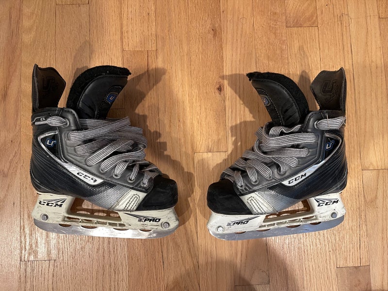 CCM U+ Crazy Light Hockey Skates Blue Junior Size 1