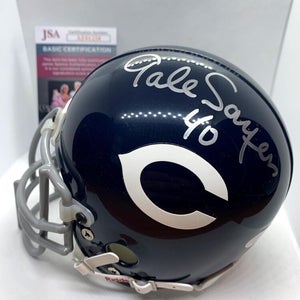 Gale Sayers Signed Chicago Bears Riddell Throwback Mini Helmet JSA Certification