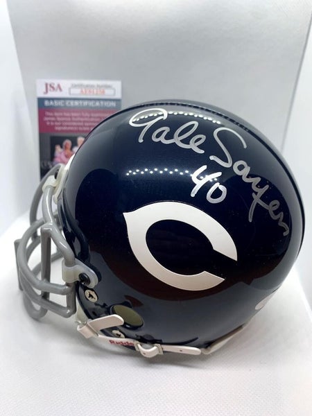 Gale Sayers Signed Chicago Bears Riddell Throwback Mini Helmet JSA  Certification