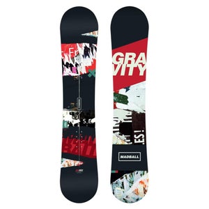New Mens $350 Gravity "Madball" Snowboard 158cm, Camber ride, Bindings Available