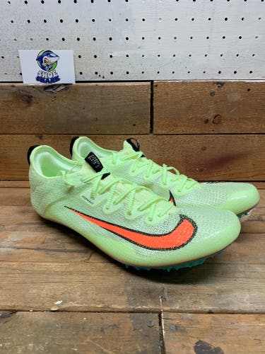 Nike Zoom Superfly Elite 2 Track Spikes Barely Volt CD4382-700 Men's Size 12