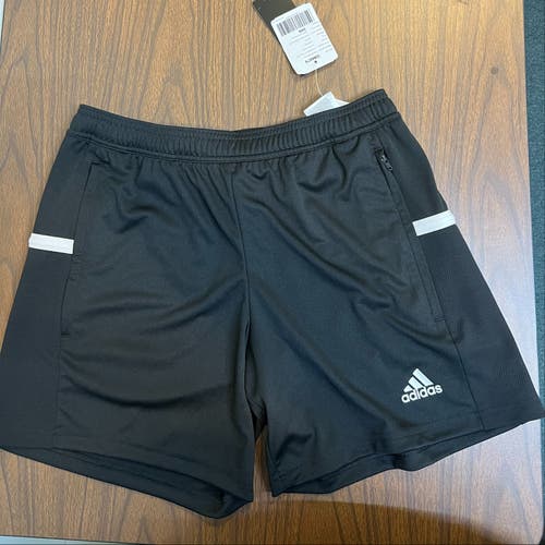 Adidas Black Shorts with white logo/trim