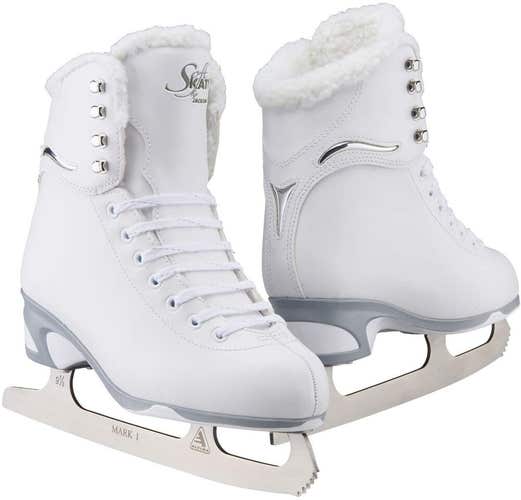 Jackson Ultima JS180 Ladies SoftSkate Figure Skates, White Fleece Lining