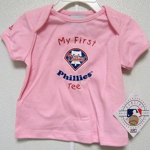 Philadelphia Phillies Infant "MY FIRST TEE" in Blue Red on  Pink  24M Majestic