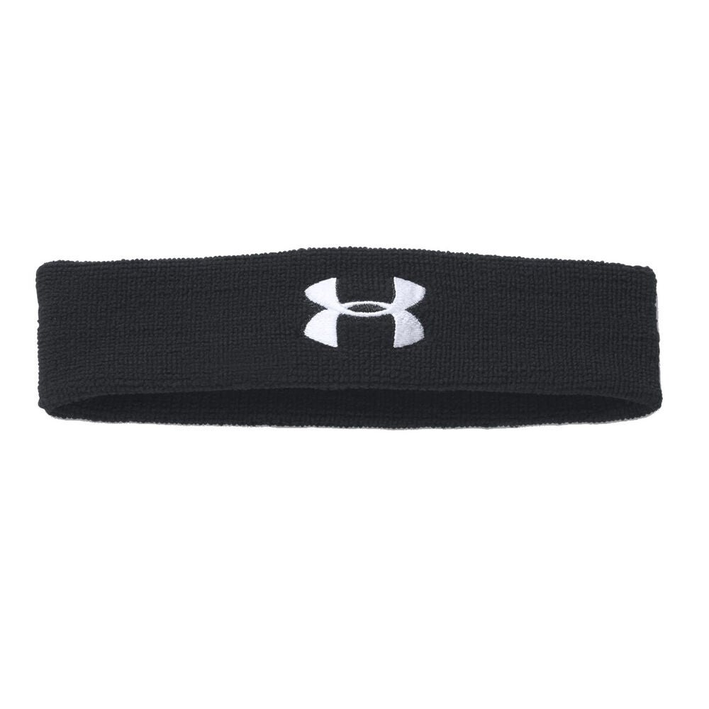 Under Armour Unisex Striped Performance Terry 2-Pack Wristbands - Black, OSFM