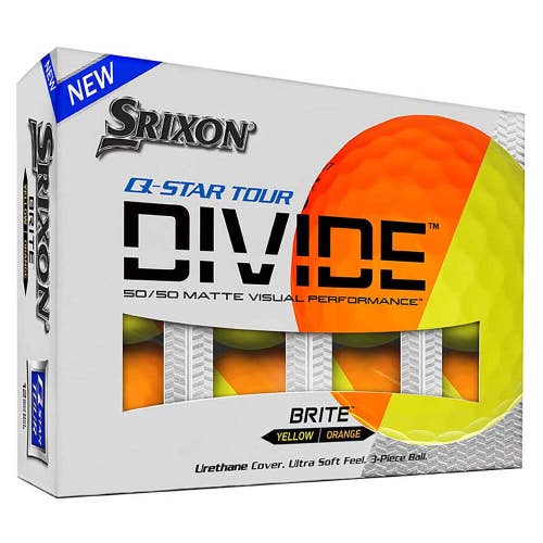 Srixon Q-Star Tour Divide Orange Golf Balls - Dozen