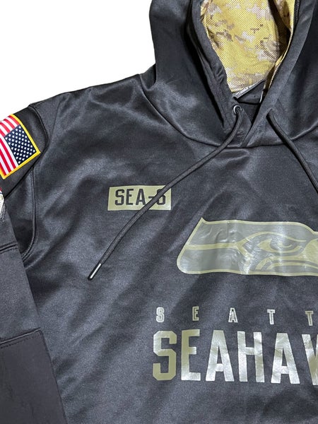 Mens Nike L Seattle Seahawks Salute to Service Hoodie Sweatshirt Pullover NFL  #Nike #SweatshirtsFleeces #SeattleSeahawks
