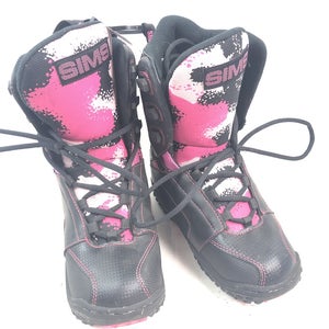 Used Sims Caliber Junior 05 Snowboard Girls Boots