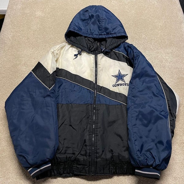 NFL Team Apparel Dallas Cowboys SI Reebok Windbreaker Jacket Blue Zip-Up  Mens XL