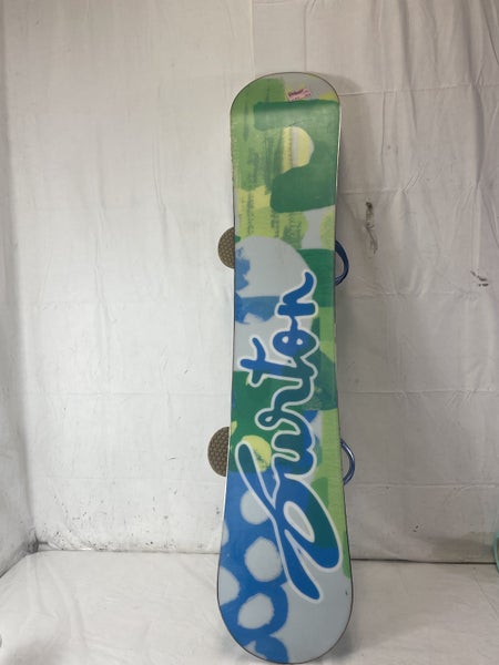 Used Burton Feather 140 Cm Womens Snowboard Combo W S M Stiletto