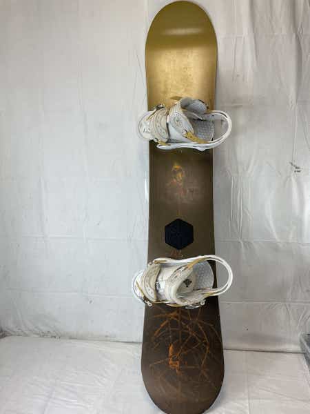 Used Burton Troop 146 Cm Womens Snowboard W Burton Stiletto