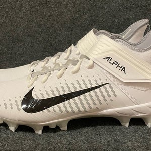 Men’s Nike Alpha Menace Pro 2 Mid White Football Cleat Wide BV3951-100  Size 16 WIDE