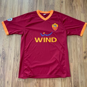 AS Roma LEGA CALCIO ITALY SERIE A Italian Home Football Size Large Soccer Jersey