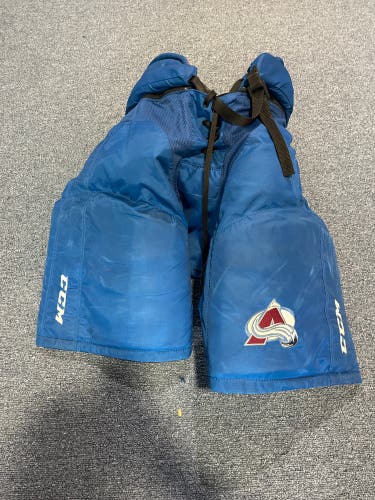 Game Used Blue CCM HP45 Pro Stock Pants Colorado Avalanche Middleton Large +1