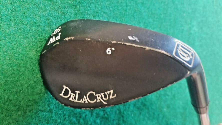 DeLaCruz Black Pitching Wedge 50*6* / Wedge-Flex Steel / RH / Nice Grip /jk4435