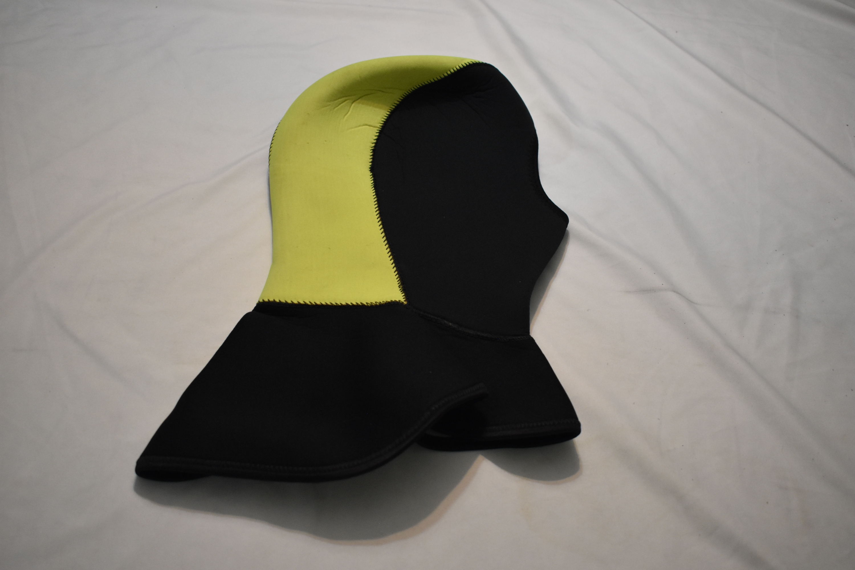 Neoprene Wetsuit Hood, Black/Yellow, Medium