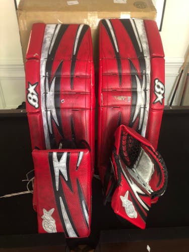 Brians G-NETiK Pro 2 Full Goalie Pad Set 37+1 Senior Gnetik Pads Blocker Glove