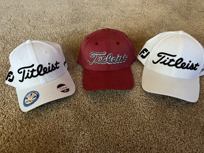 3 Titeist Golf Hats  (M/L)