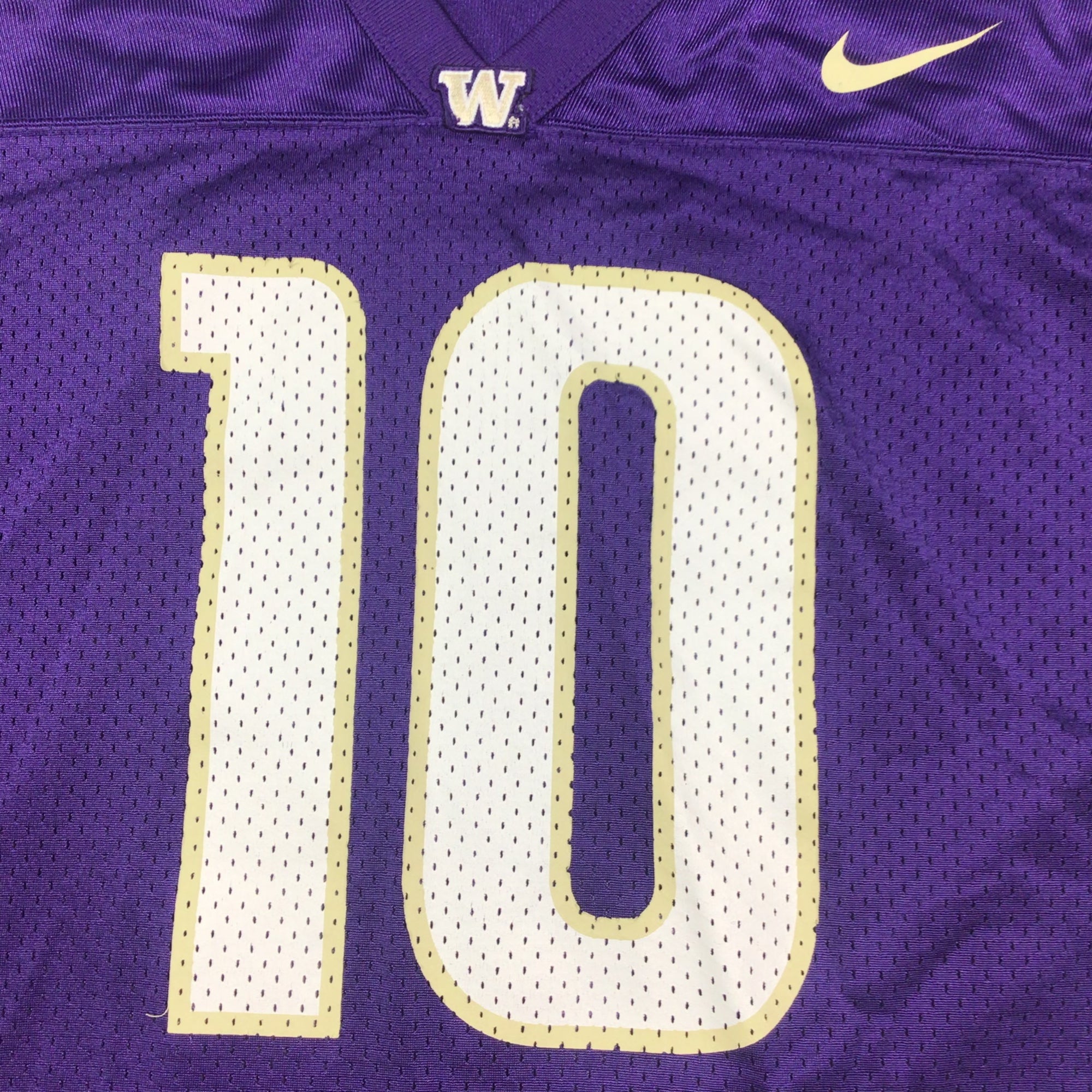 VTG Nike Team Authentic UW Washington Huskies #10 Purple Football