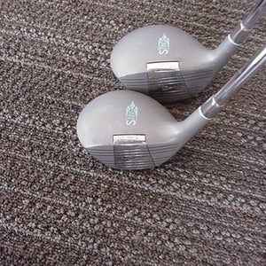 LADIES STING FLEX IMPACT GOLF CLUB WOODS DRIVER & 3 WOOD EXCELLENT STEEL SHAFTS