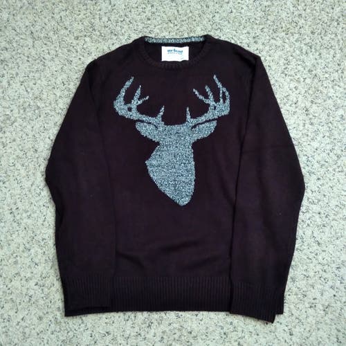 Urban Pipeline Men Deer-Elk Hunting Ski Lounge Crewneck Brown Sweater Sz XXL