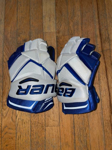 Bauer 14" Vapor X800 Gloves Blue & White