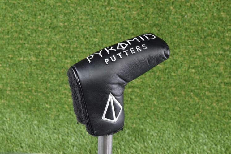PYRAMID PUTTERS BLADE PUTTER HEADCOVER, BLACK SILVER