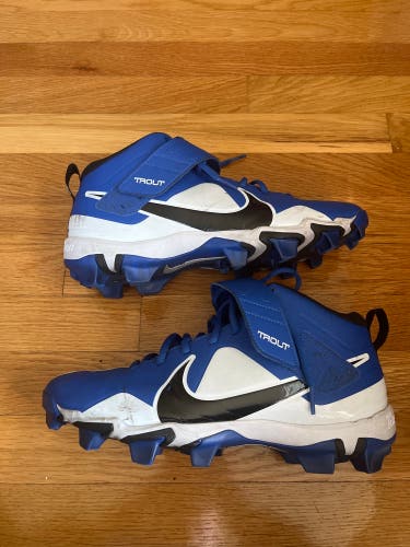 Blue Men's Molded Cleats High Top Trout