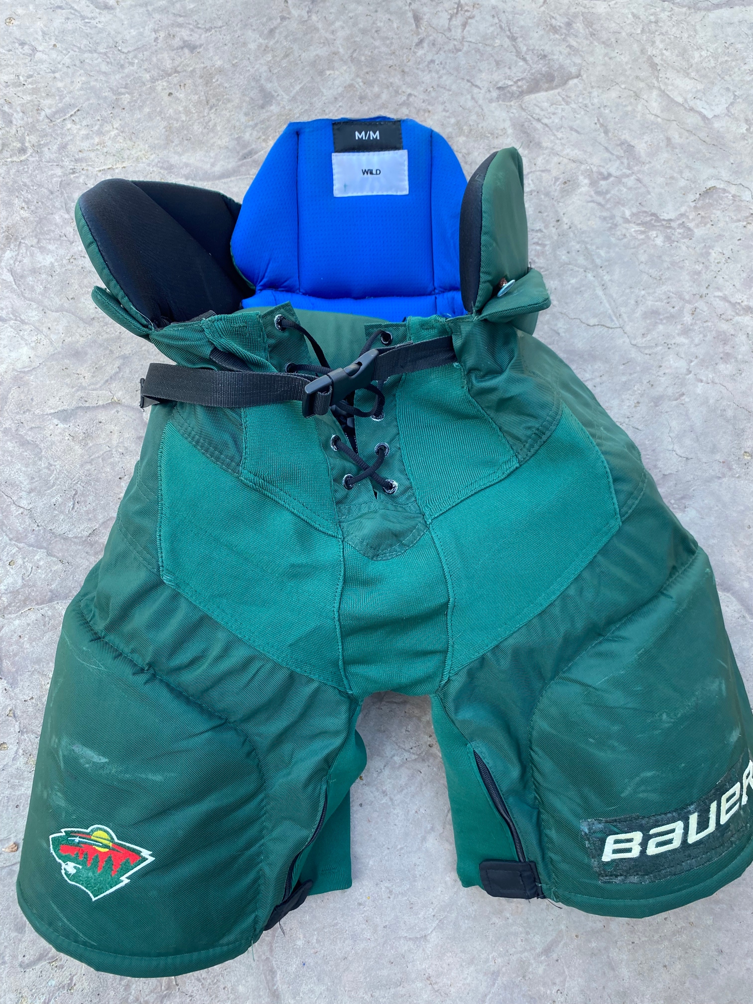 Bauer Nexus Pro Stock Hockey Pants Medium Minnesota Wild Green 3420