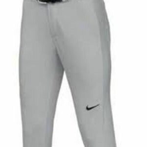 NWT Nike Vapor Pro 3/4 Dri Fit Softball Pants Grey Size XL (16-18)
