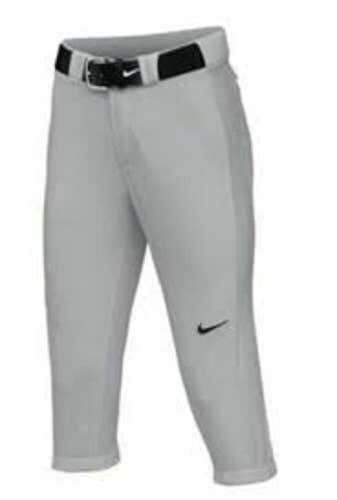 NWT Nike Vapor Pro 3/4 Dri Fit Softball Pants Grey Size XL (16-18)
