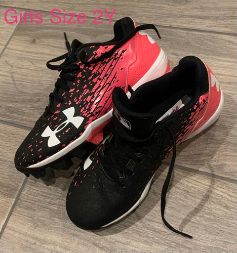 Girls UA molded cleats