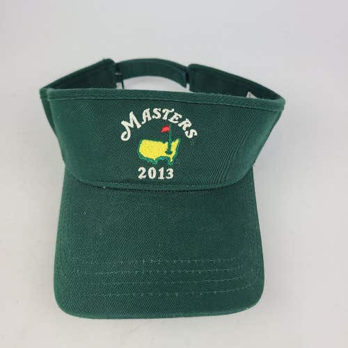 New MASTERS 2013 Embroidered Logo Visor Green Golf Adjustable Hat Cap