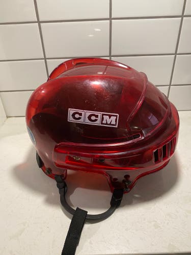 Translucent Red CCM HT2 Vintage Helmet