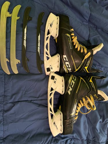 Used CCM Regular Width Size 6.5 Tacks Hockey Skates