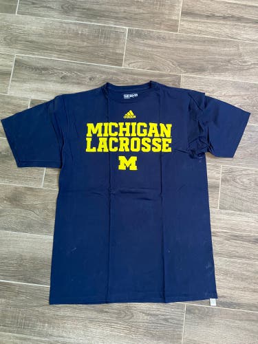 Adidas Michigan Lacrosse T- Shirt - Large