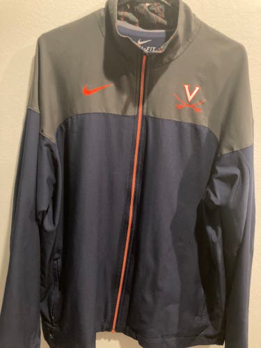 Virginia Cavaliers Lacrosse Blue Nike Team Issued Travel Suit Jacket