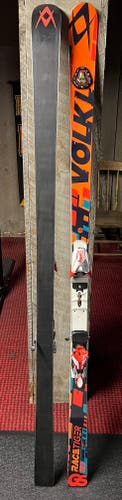 Women's Volkl Racetiger World Cup Race Stock FIS Giant Slalom Skis with Bindings Max Din 20