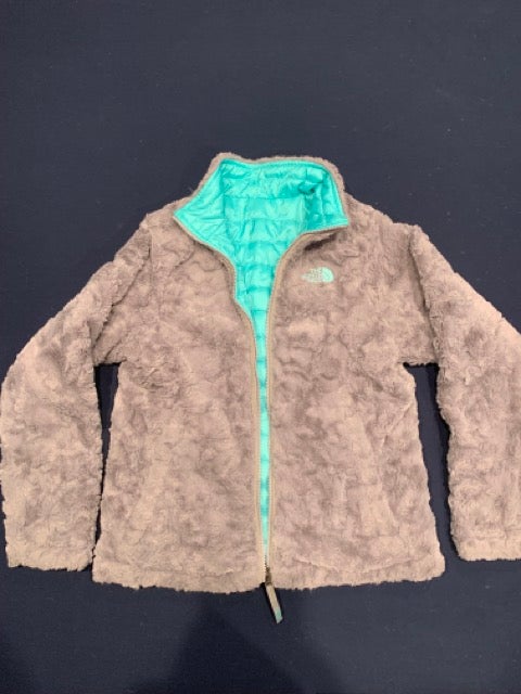 teal fuzzy jacket