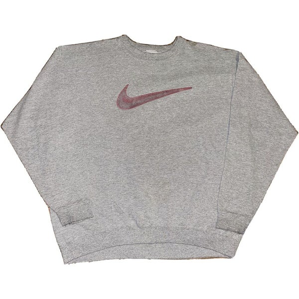 Vintage Nike Sweater Sweatshirt OverSized Big Check 90’s era Made in USA  Rare XL 