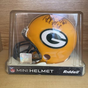 Green Bay Packers Riddell Mini Football Helmet Autographed By Bryce Paup NFL