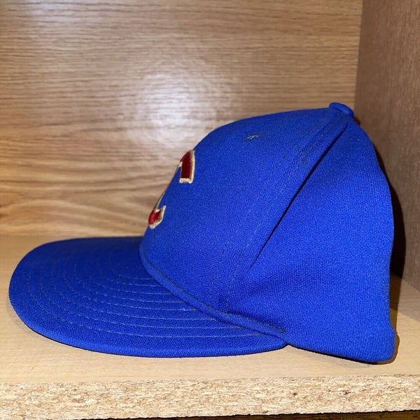 Atlanta Braves New Era Royal Blue Size 7 1/2 Rare Hat Flat Brim Cap